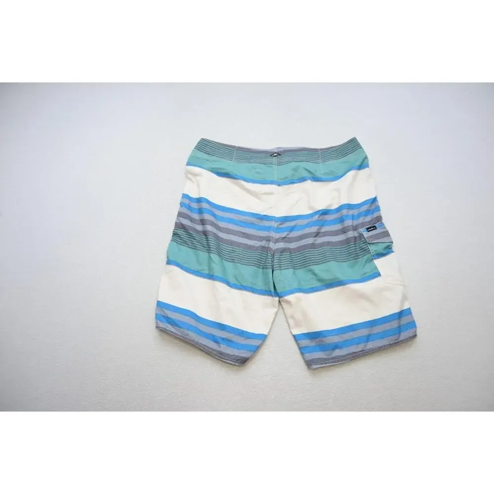 Oneill Cargo Board Shorts Striped Athletic‎ Surf Stretch Mens Size 34